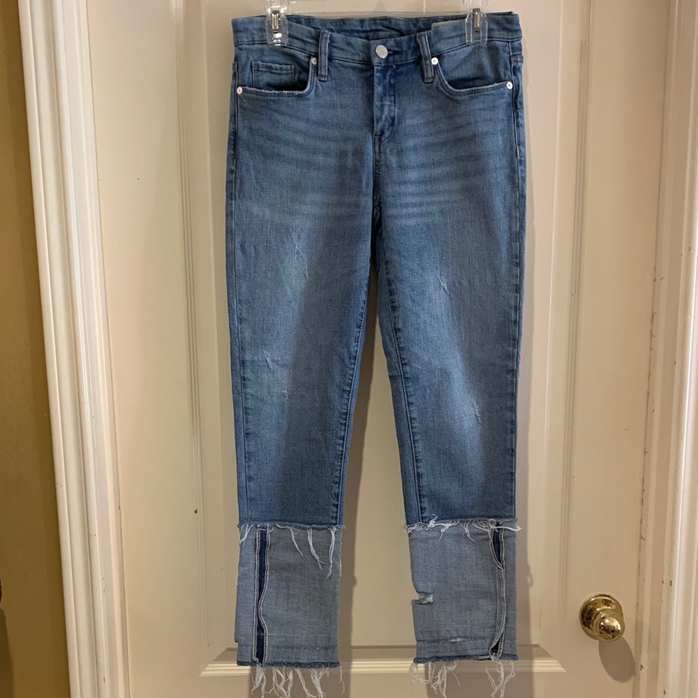 Blank NYC Light Blue Distressed Ankle Jeans